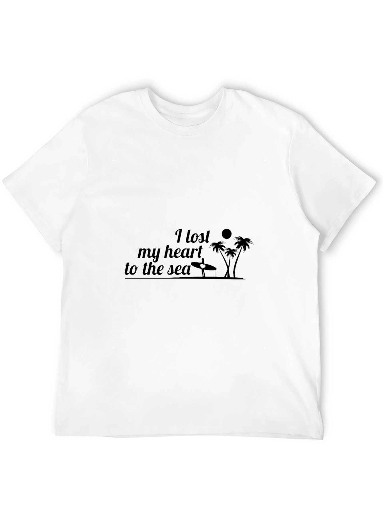 Lost My Heart to the Sea Black Graphic Tee