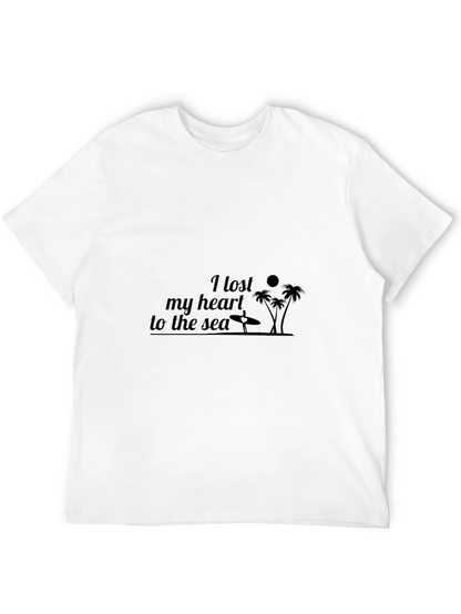 Lost My Heart to the Sea Black Graphic Tee