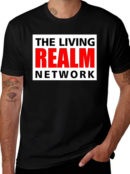 The Living Realm Network Black T-Shirt