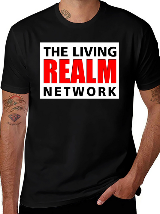 The Living Realm Network Black T-Shirt