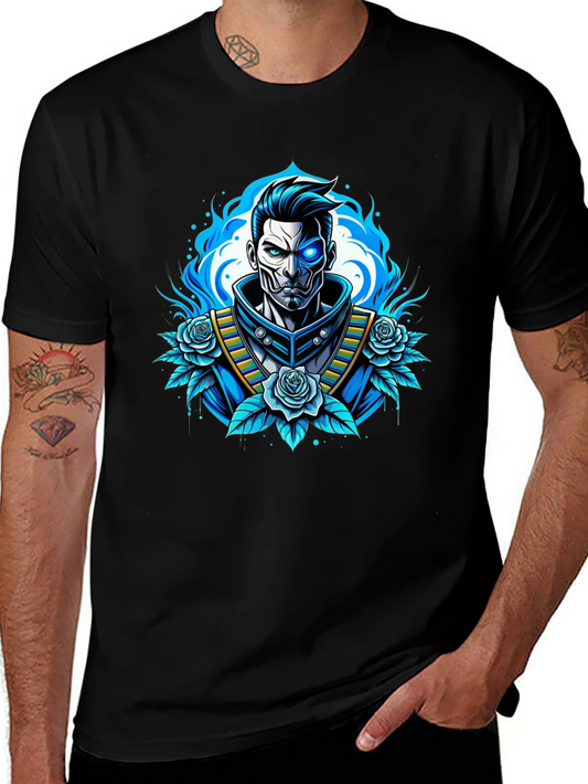 Cyberpunk Samurai T-Shirt - Futuristic Warrior Design