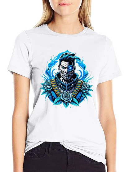 Cyberpunk Samurai T-Shirt - Futuristic Warrior Design