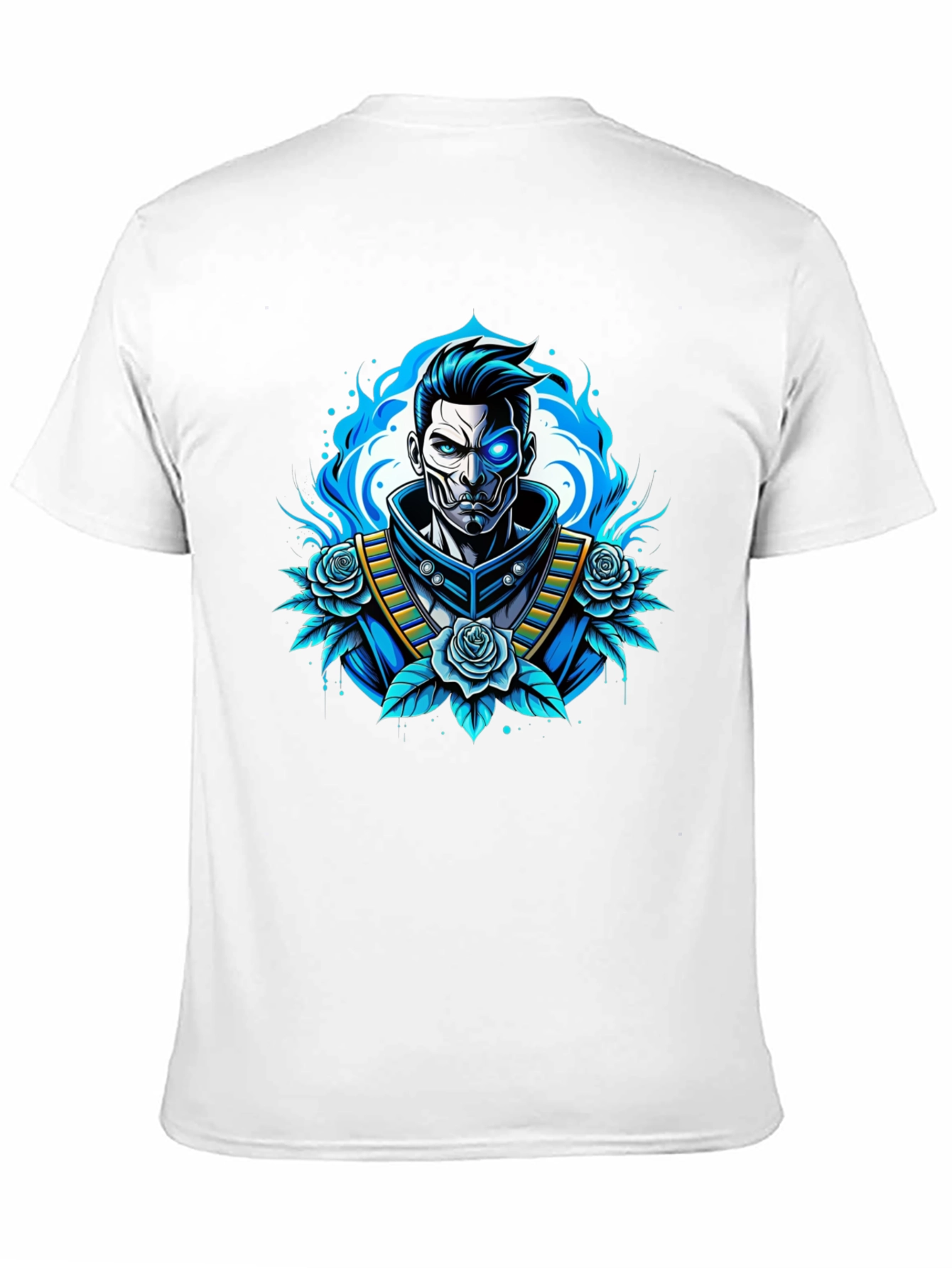 Cyberpunk Samurai T-Shirt - Futuristic Warrior Design