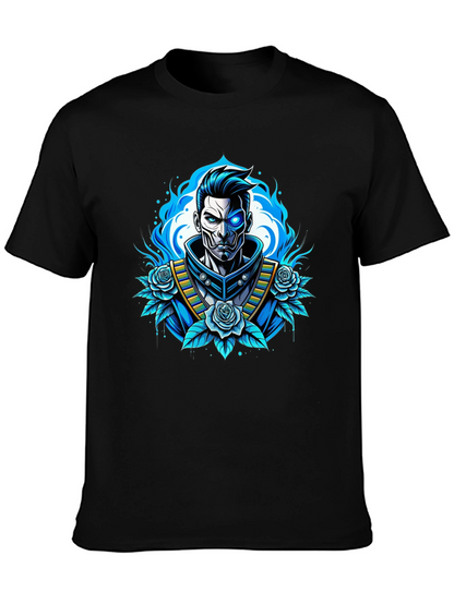 Cyberpunk Samurai T-Shirt - Futuristic Warrior Design