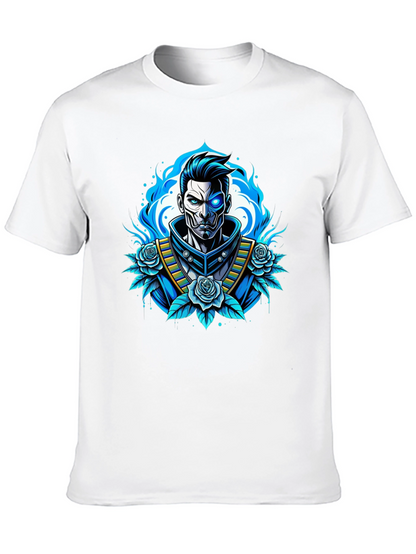 Cyberpunk Samurai T-Shirt - Futuristic Warrior Design