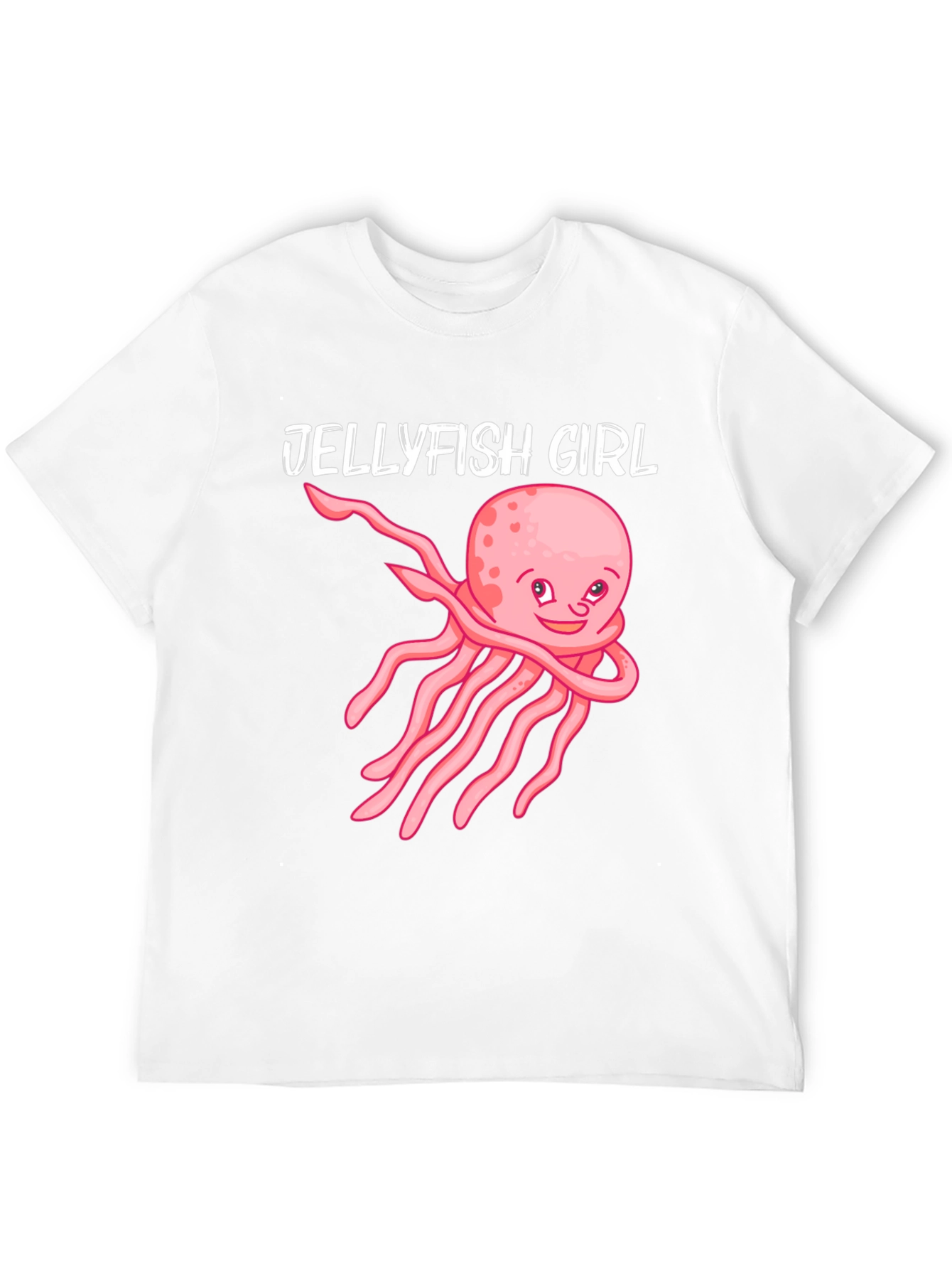 Jellyfish Girl Graphic Tee - Black Cotton Shirt