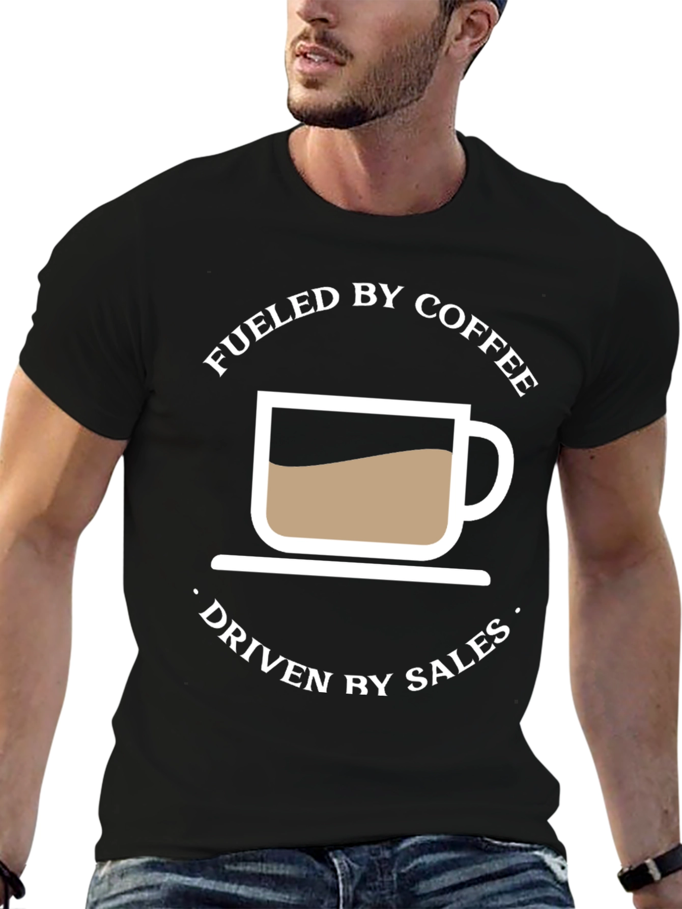 Fueled by Coffee Driven by Sales Graphic Tee