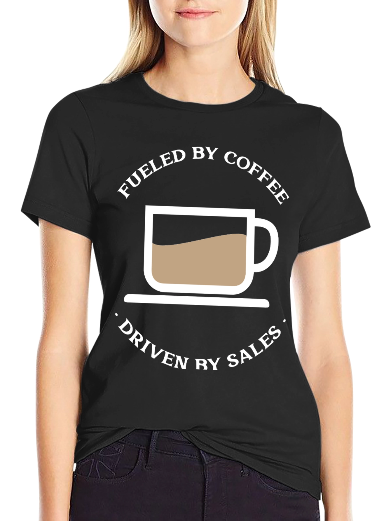 Fueled by Coffee Driven by Sales Graphic Tee