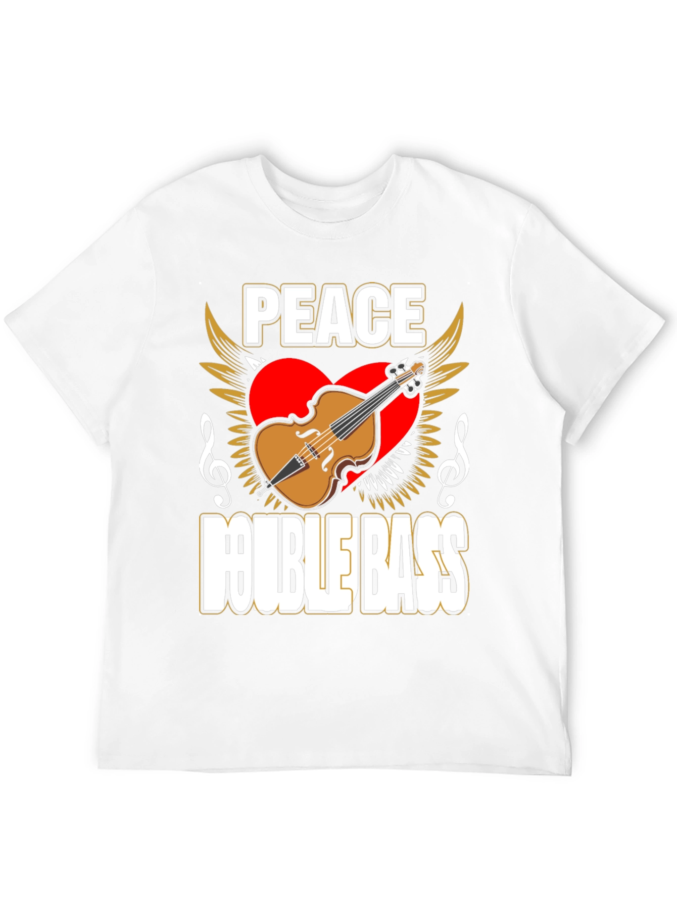 Peace Double Bass Black Graphic Tee