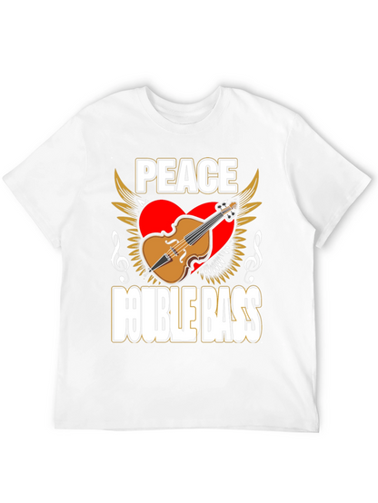 Peace Double Bass Black Graphic Tee