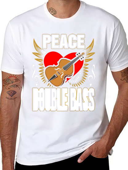 Peace Double Bass Black Graphic Tee