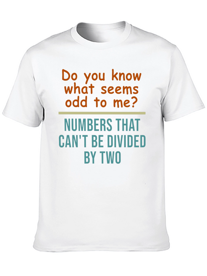 Funny Math Humor T-Shirt - Odd Numbers
