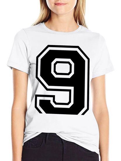 Bold Number 9 Graphic Tee - Black T-Shirt