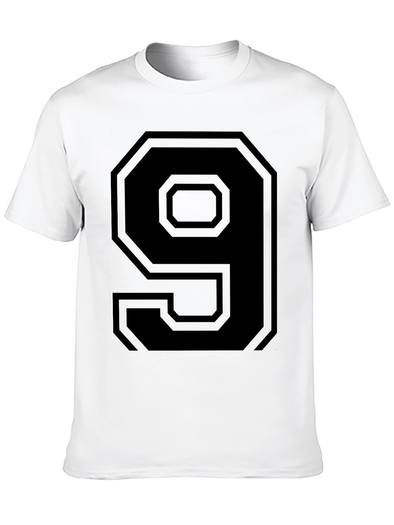 Bold Number 9 Graphic Tee - Black T-Shirt