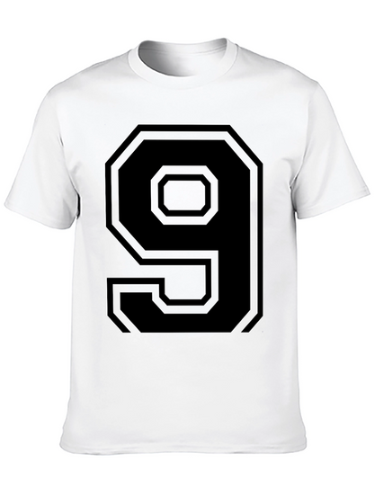 Bold Number 9 Graphic Tee - Black T-Shirt