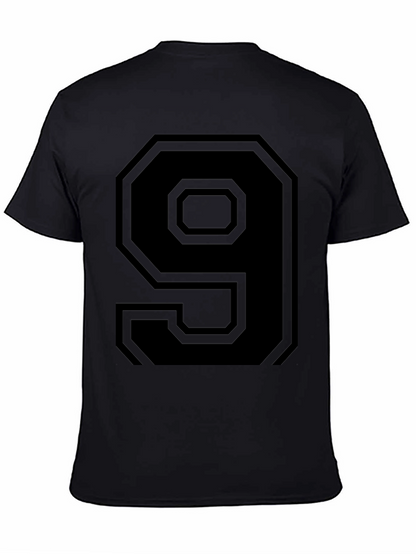 Bold Number 9 Graphic Tee - Black T-Shirt