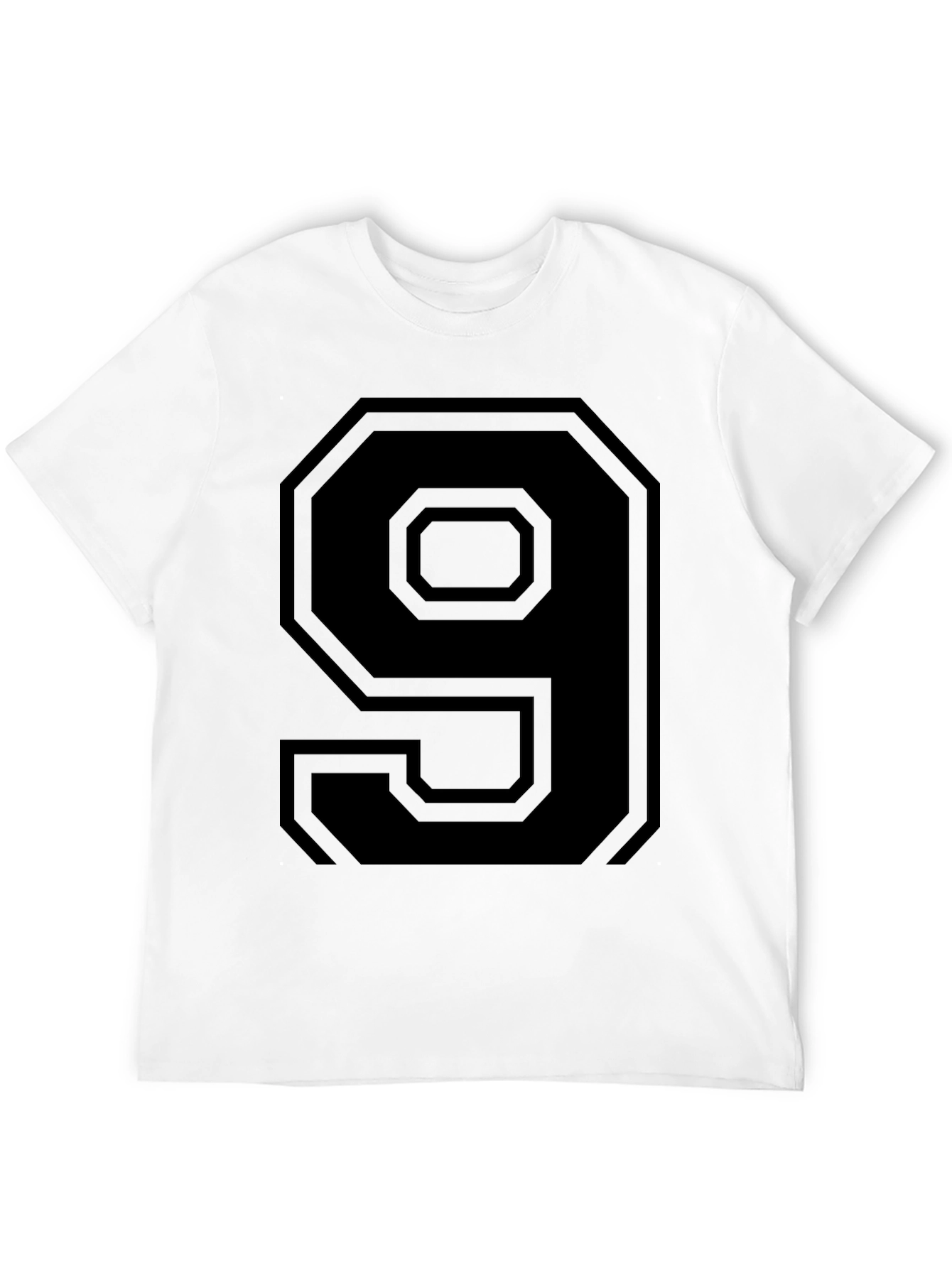 Bold Number 9 Graphic Tee - Black T-Shirt