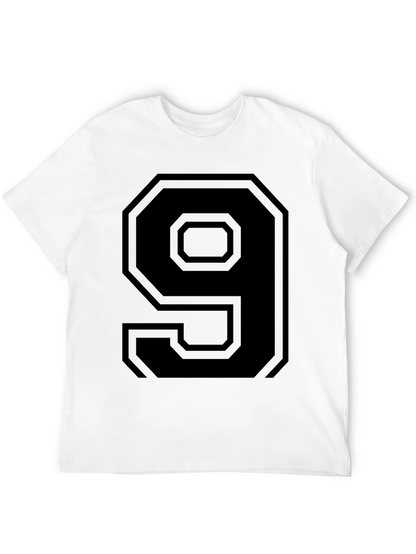 Bold Number 9 Graphic Tee - Black T-Shirt