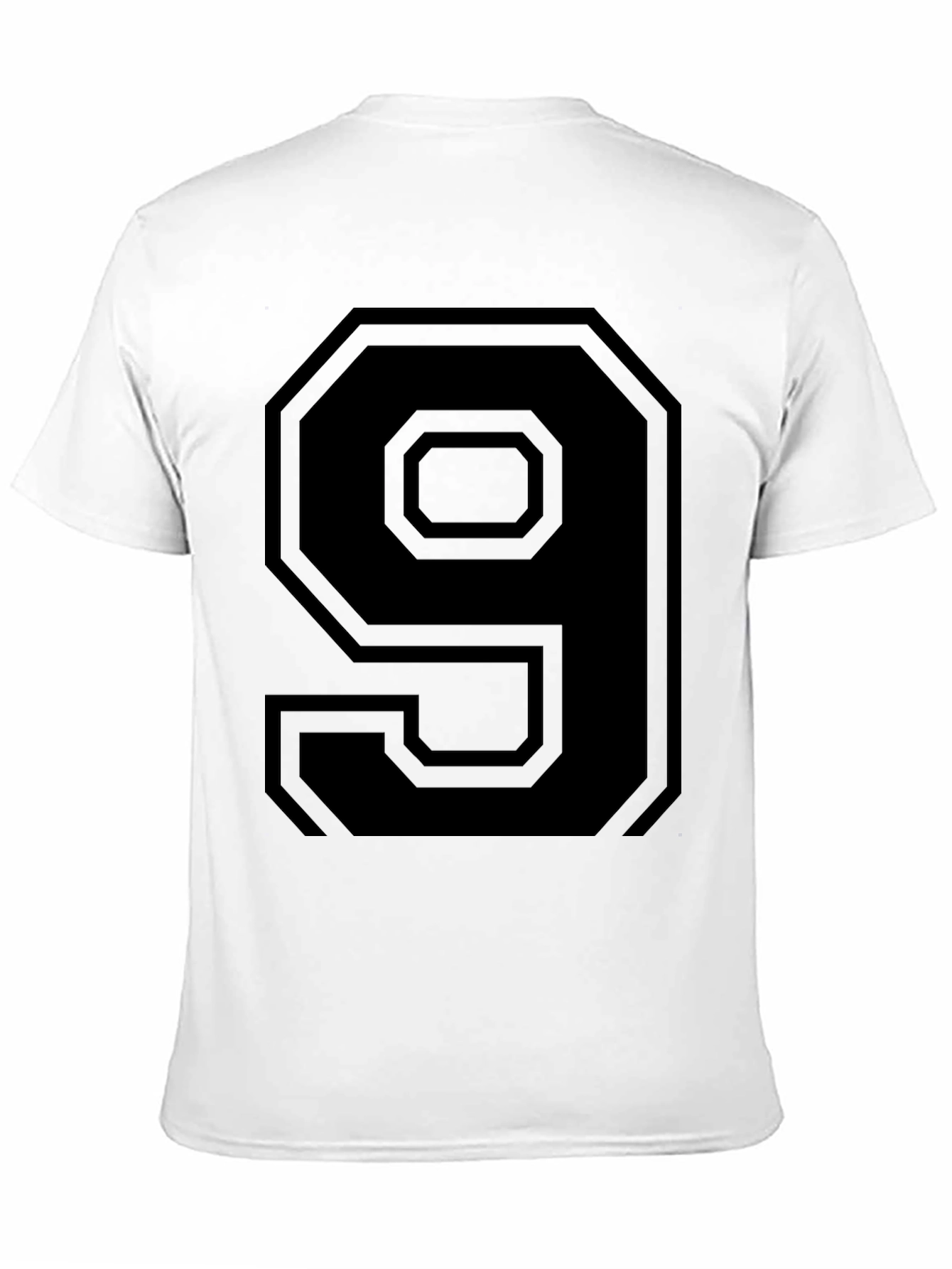 Bold Number 9 Graphic Tee - Black T-Shirt