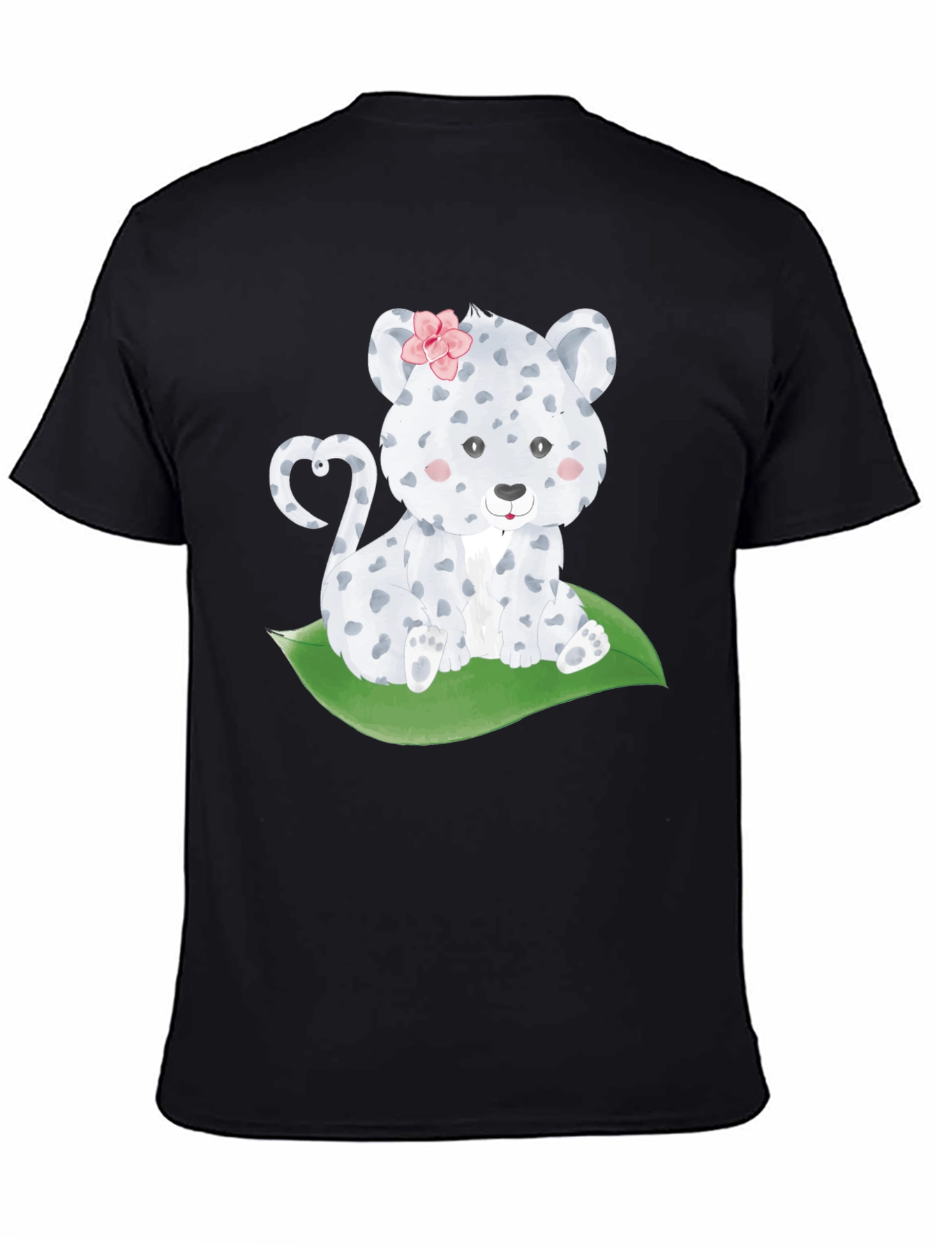 Cute Leopard Cub T-Shirt - Black