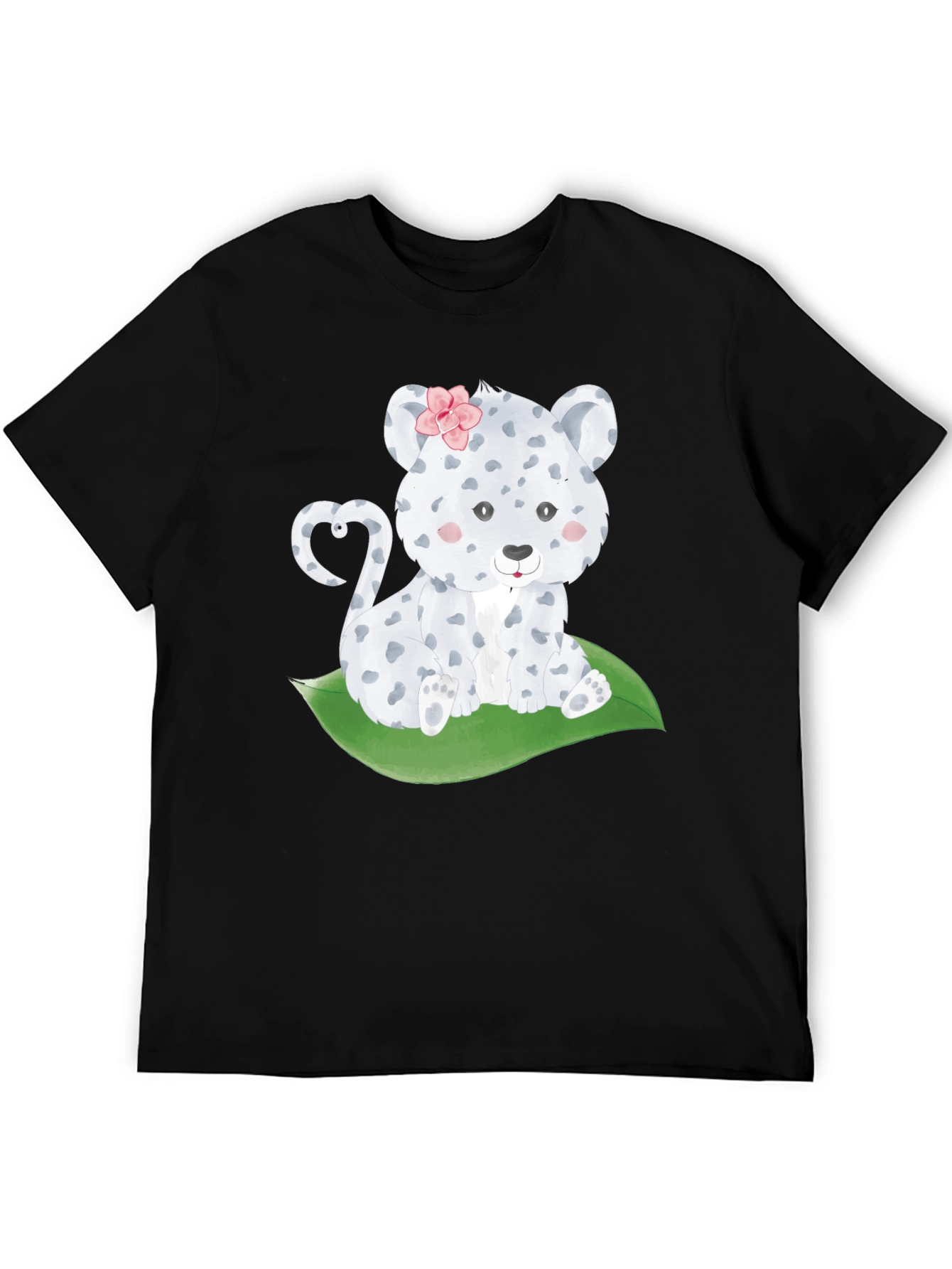 Cute Leopard Cub T-Shirt - Black