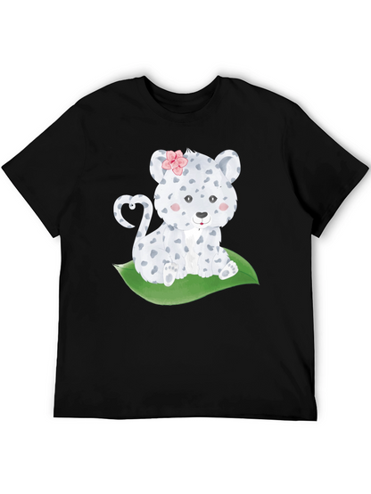Cute Leopard Cub T-Shirt - Black