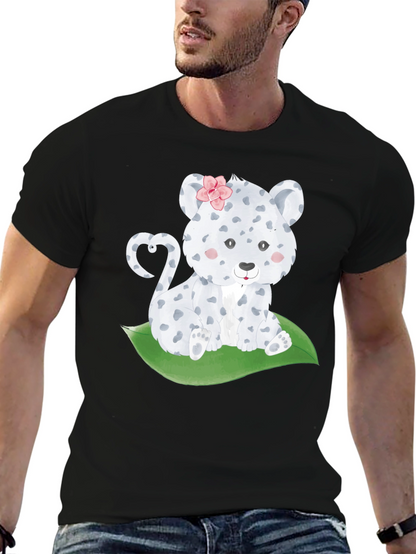 Cute Leopard Cub T-Shirt - Black