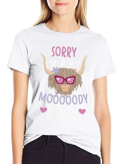 Funny Highland Cow Mood T-Shirt