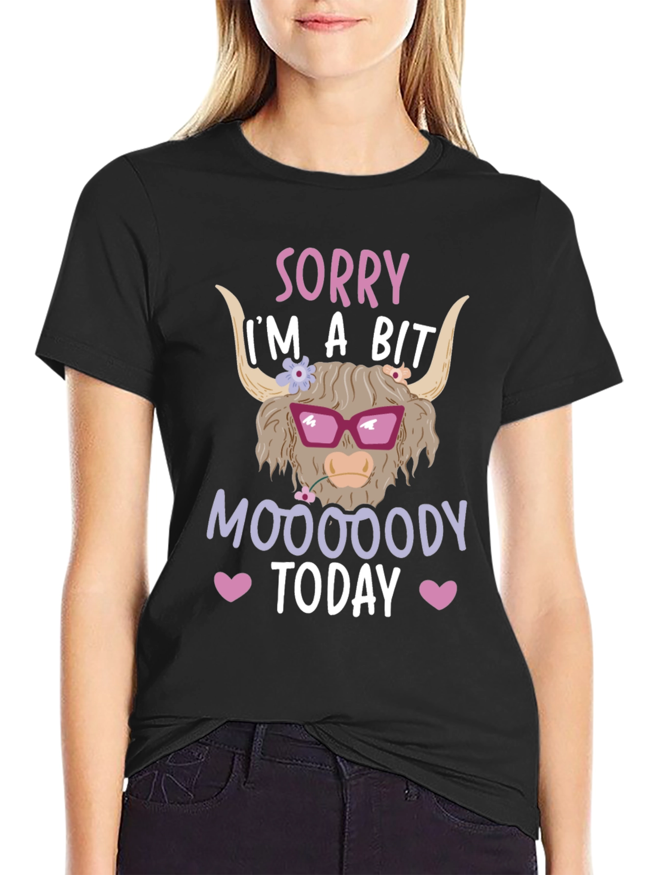 Funny Highland Cow Mood T-Shirt
