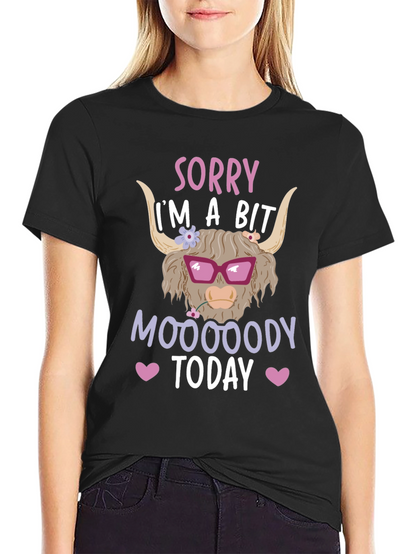 Funny Highland Cow Mood T-Shirt