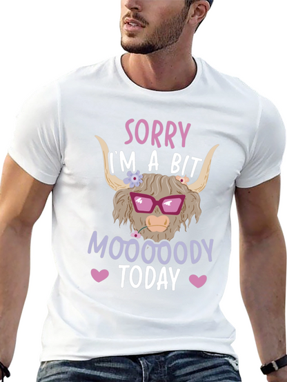 Funny Highland Cow Mood T-Shirt