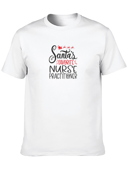 Santas Favorite Nurse Practitioner Black T-Shirt