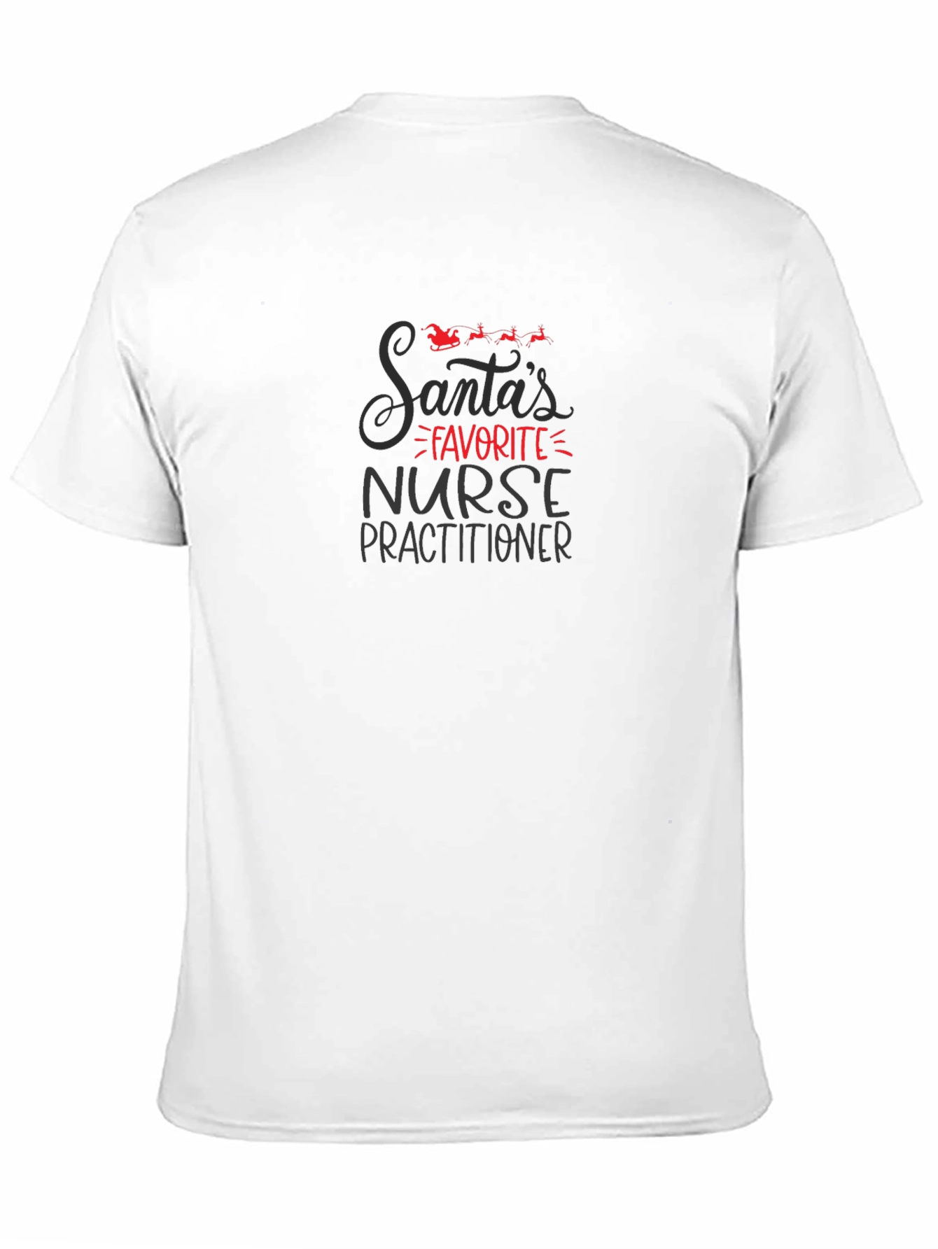 Santas Favorite Nurse Practitioner Black T-Shirt