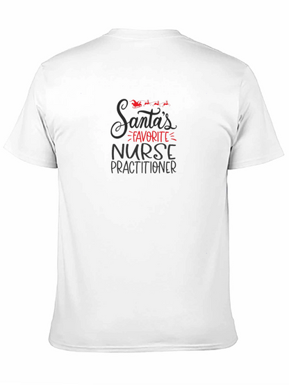 Santas Favorite Nurse Practitioner Black T-Shirt