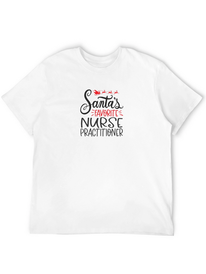 Santas Favorite Nurse Practitioner Black T-Shirt