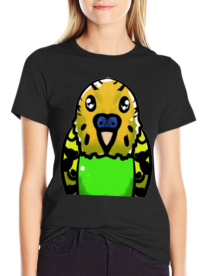 Budgie Cartoon Graphic T-Shirt