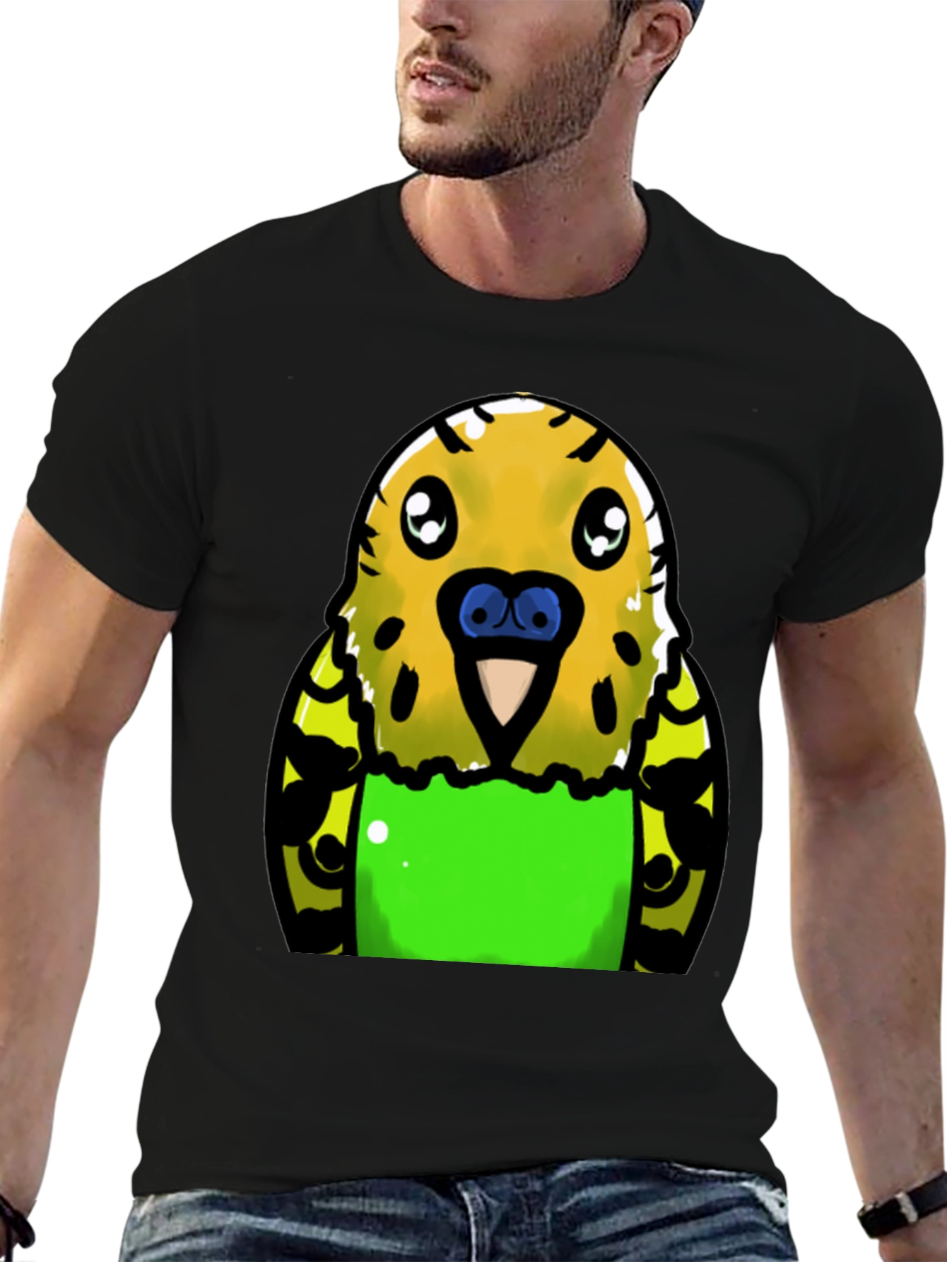 Budgie Cartoon Graphic T-Shirt