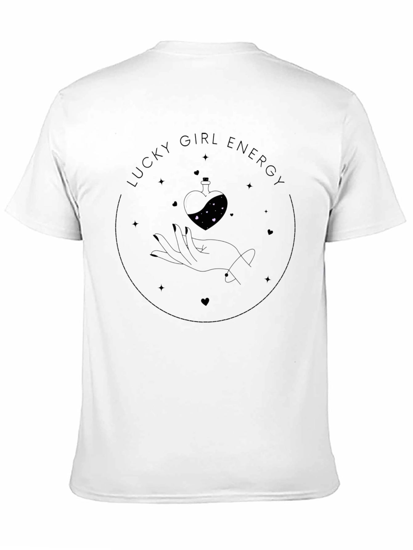 Lucky Girl Energy Graphic Tee - Black