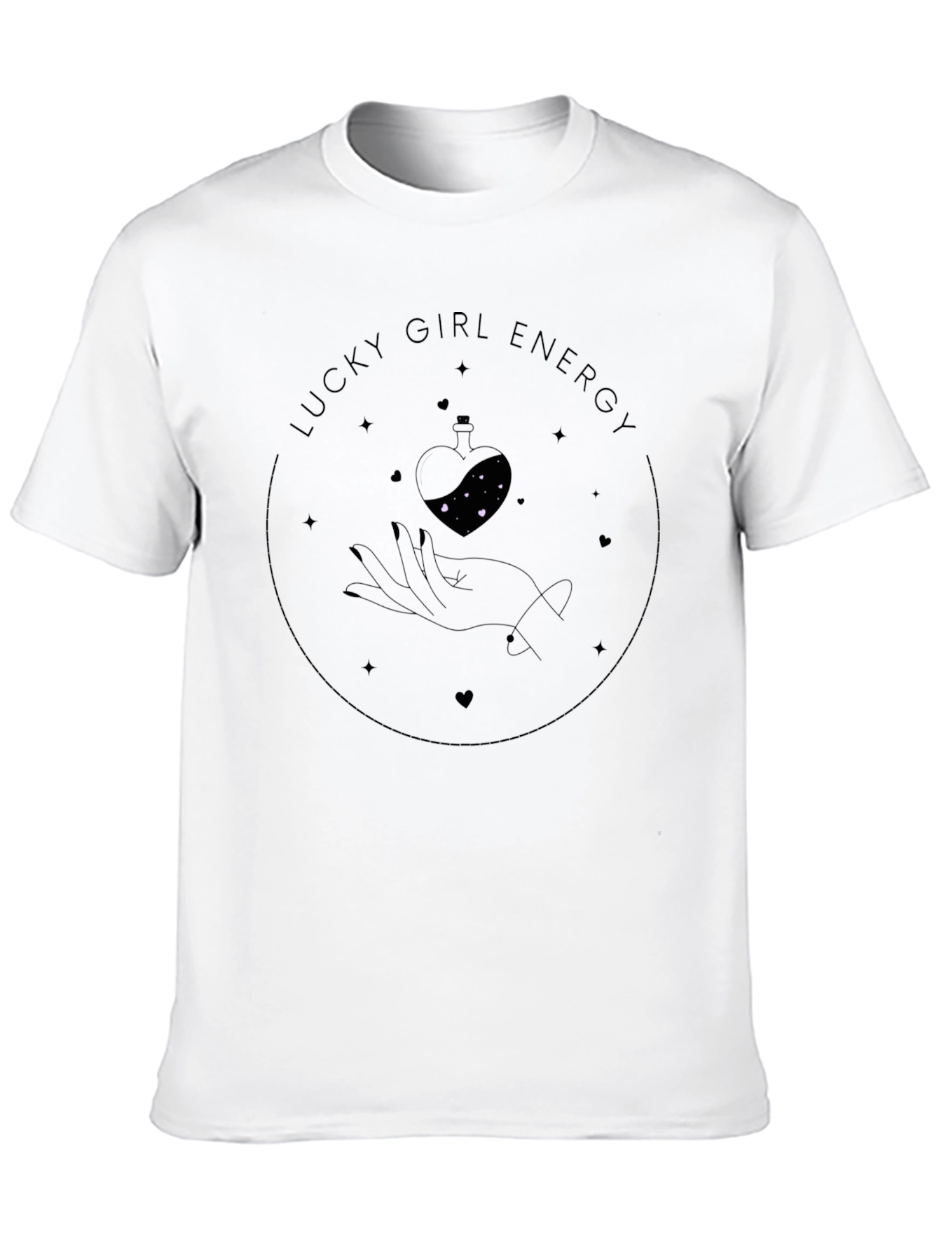 Lucky Girl Energy Graphic Tee - Black