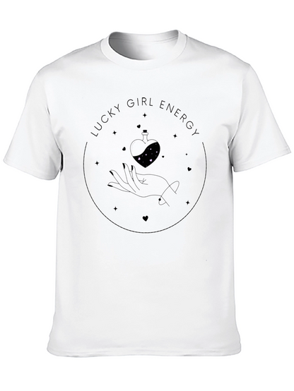 Lucky Girl Energy Graphic Tee - Black