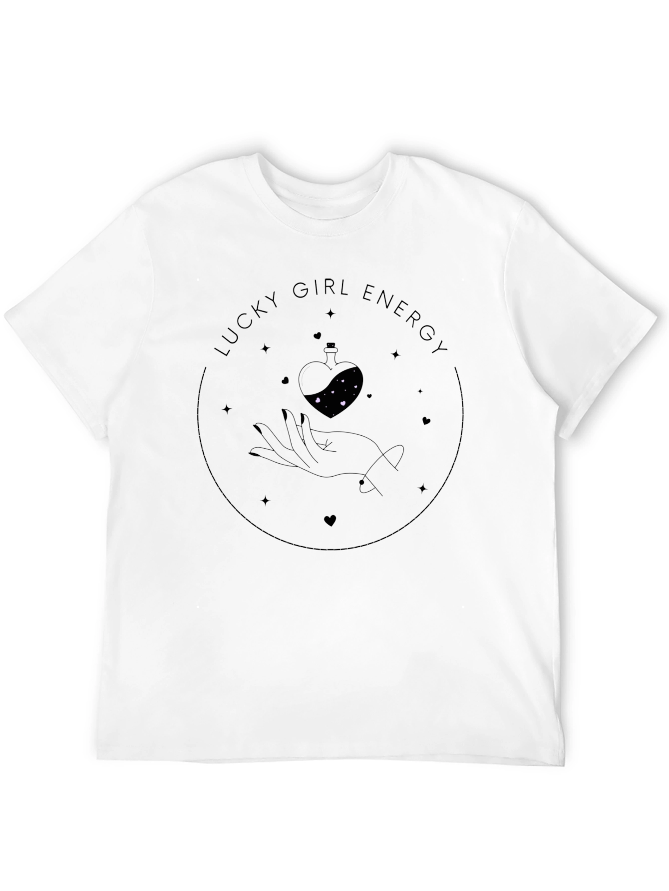 Lucky Girl Energy Graphic Tee - Black