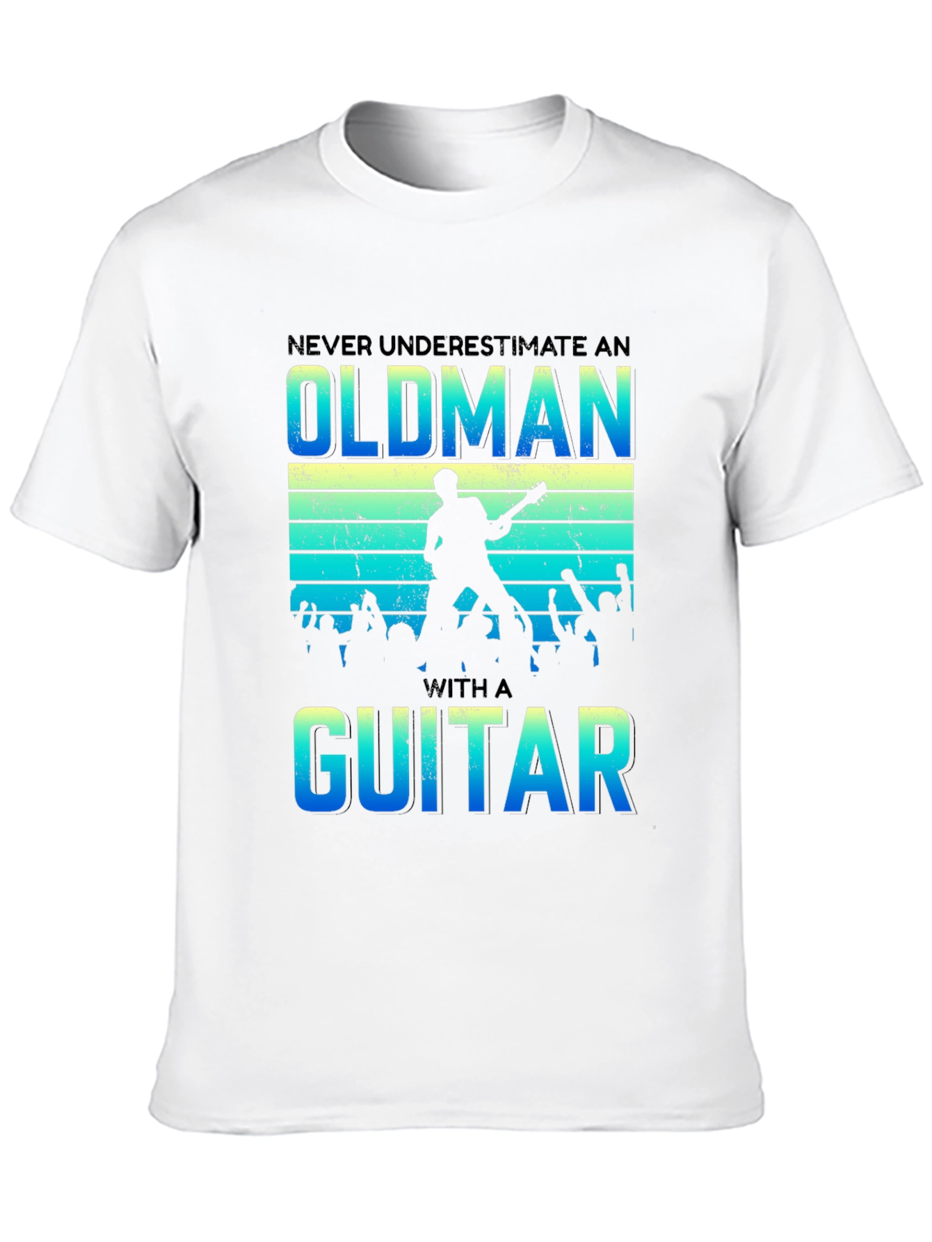 Never Underestimate an Old Man with a Guitar T-Shirt