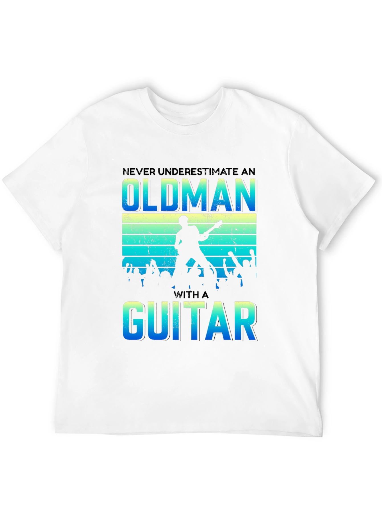 Never Underestimate an Old Man with a Guitar T-Shirt