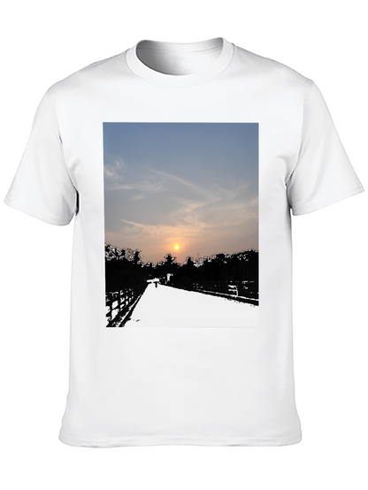 Sunset Road Graphic Tee - Black Casual Comfort