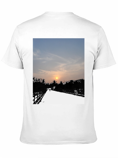 Sunset Road Graphic Tee - Black Casual Comfort