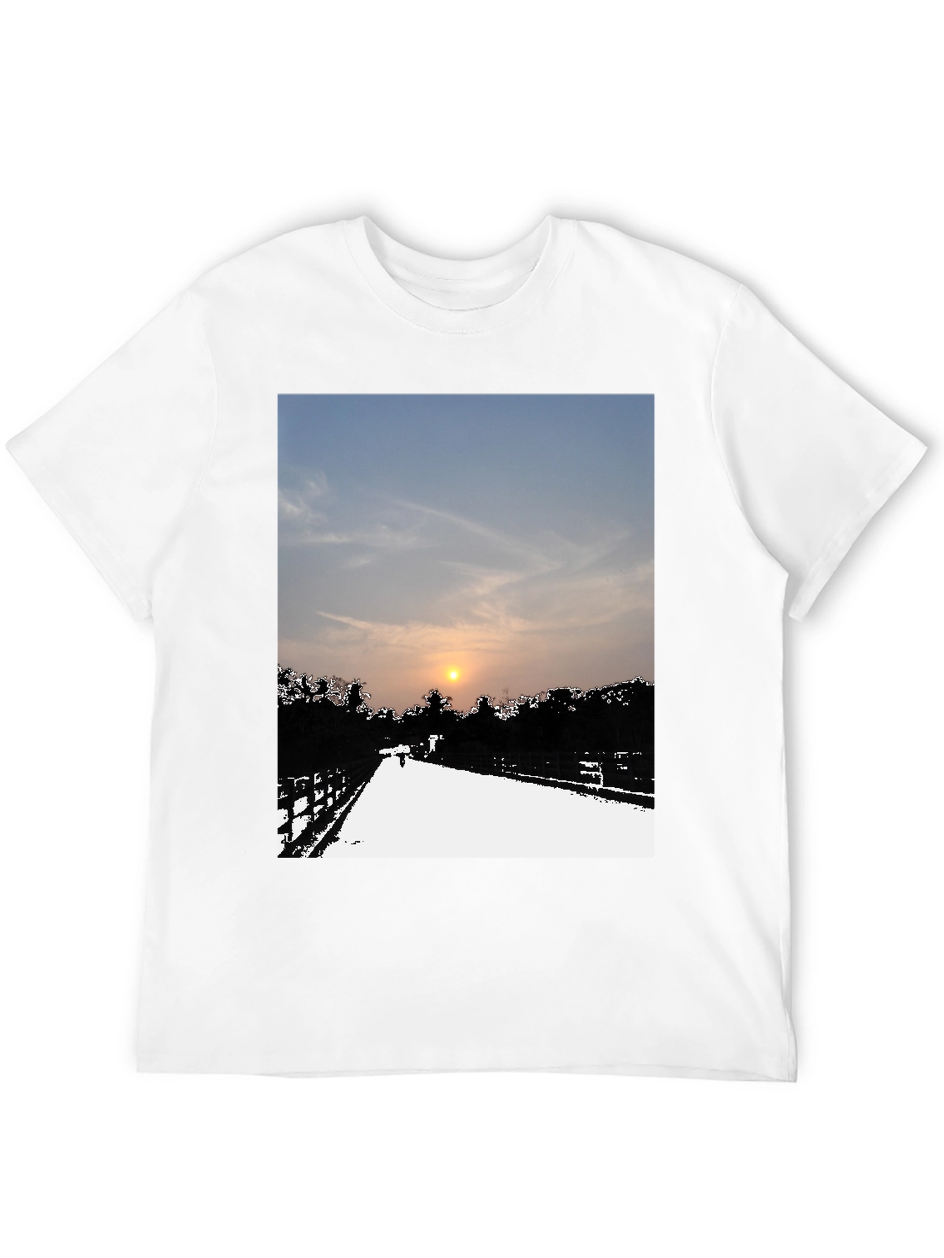 Sunset Road Graphic Tee - Black Casual Comfort