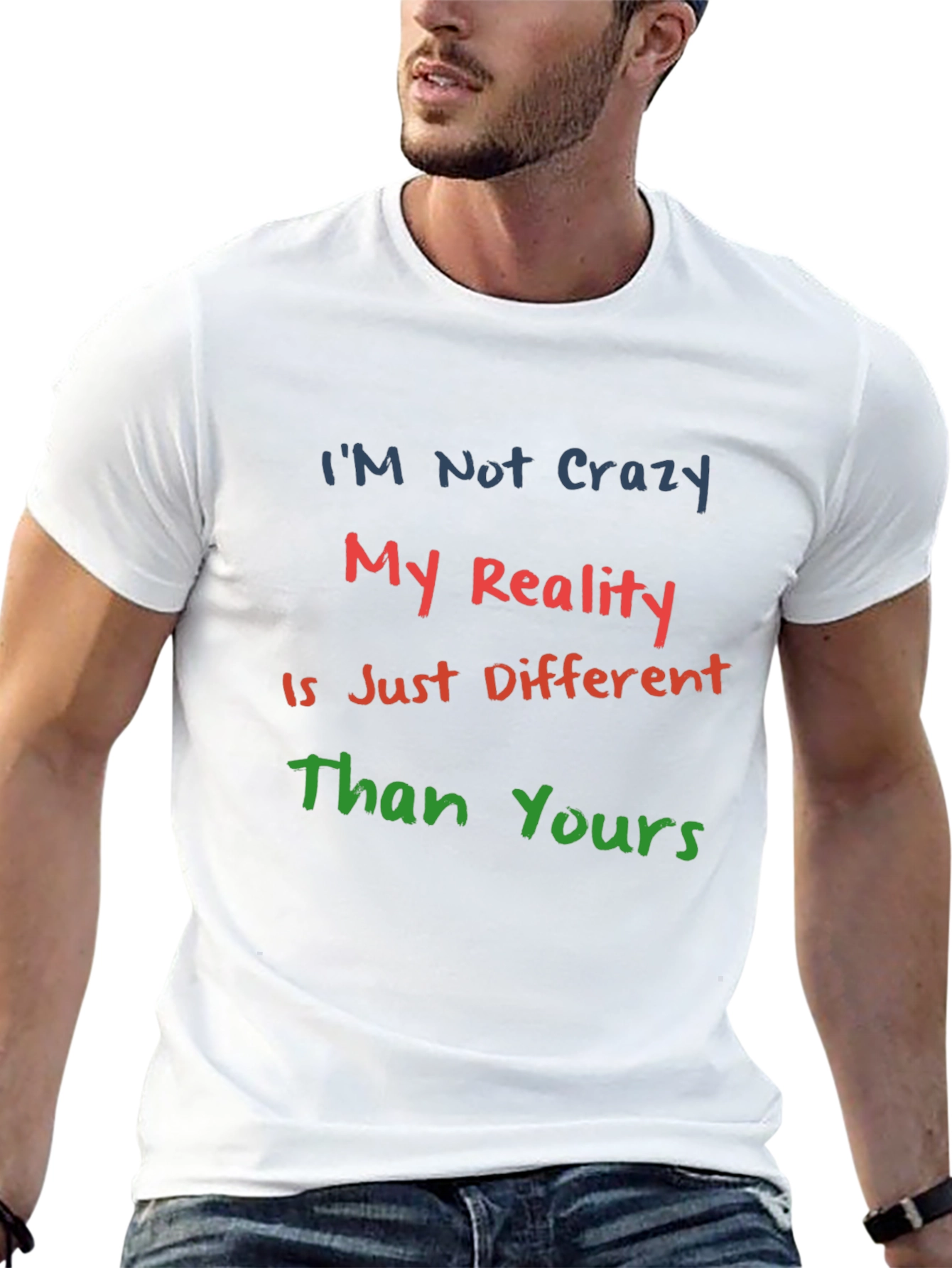 Crazy Reality Graphic Tee - Black