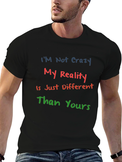 Crazy Reality Graphic Tee - Black