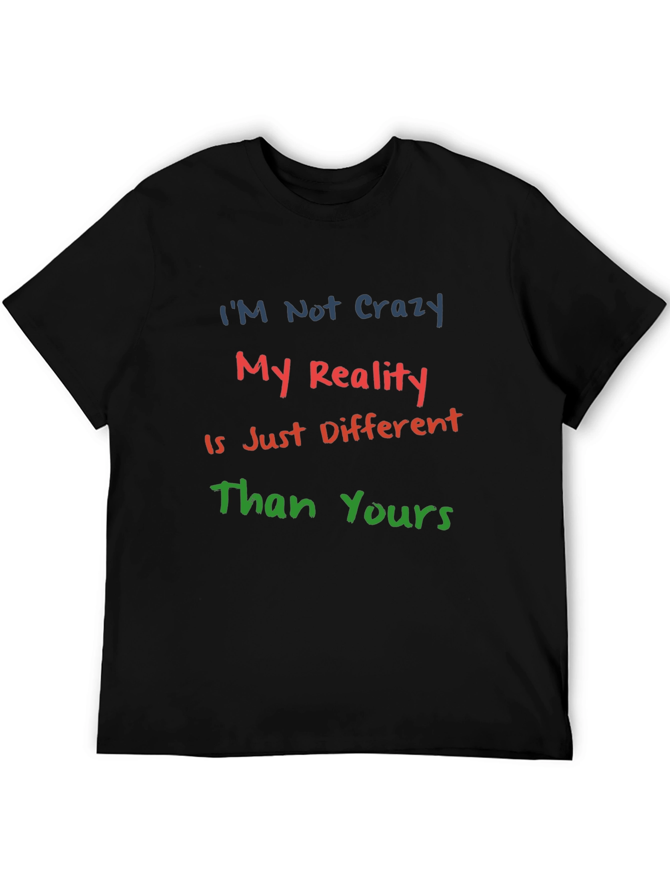 Crazy Reality Graphic Tee - Black