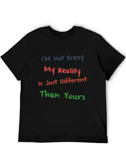 Crazy Reality Graphic Tee - Black